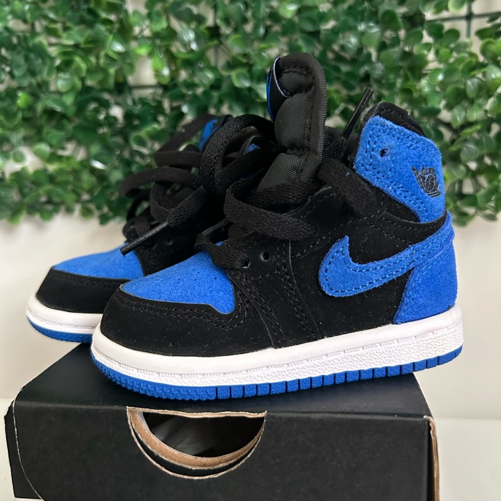 Nike Black and Blue Infant Sneakers